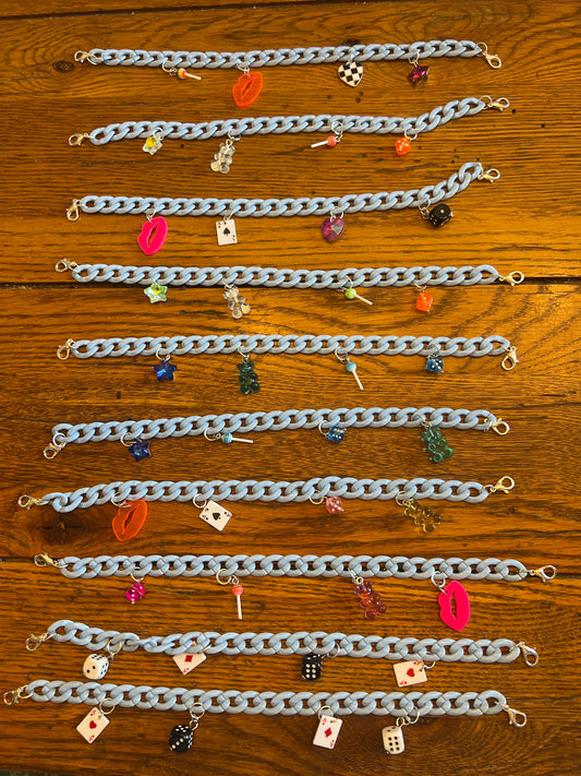 Trucker Charm Chain Blue