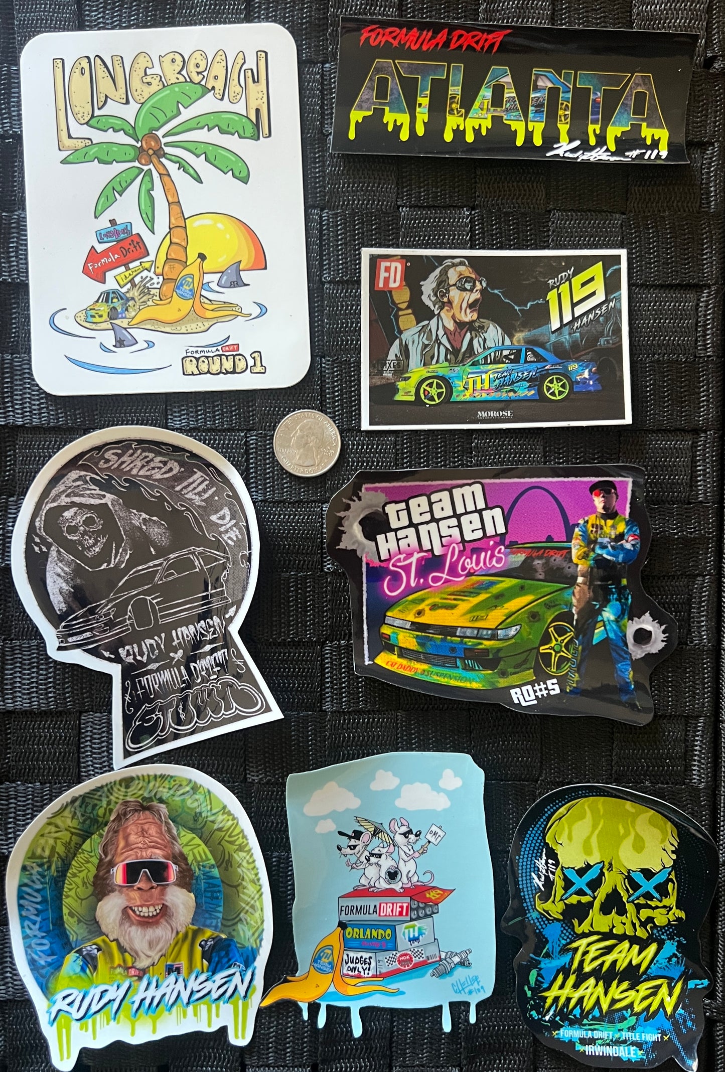 Team Hansen Formula Drift 2024 ALL 8 Rounds Sticker Collection