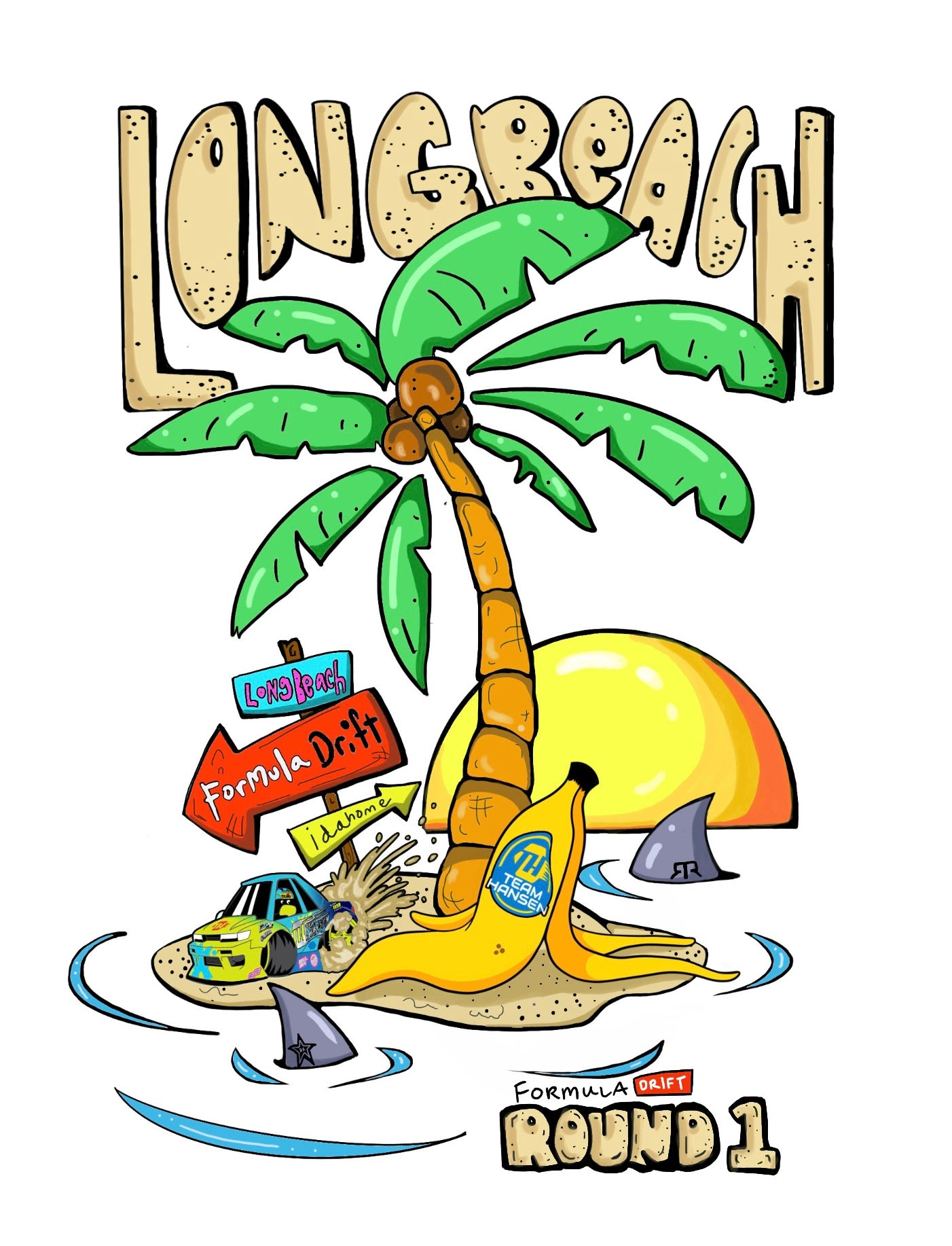 Team Hansen Formula Drift 2024 ALL 8 Rounds Sticker Collection